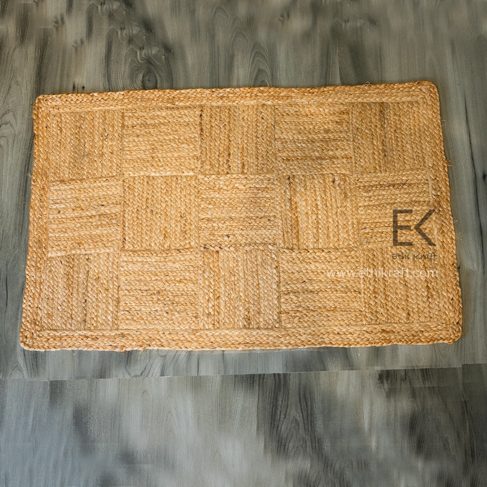Ethi Kraft Handmade Jute Rug – Double Braided 9PLY (1.5" inch) 100% Jute