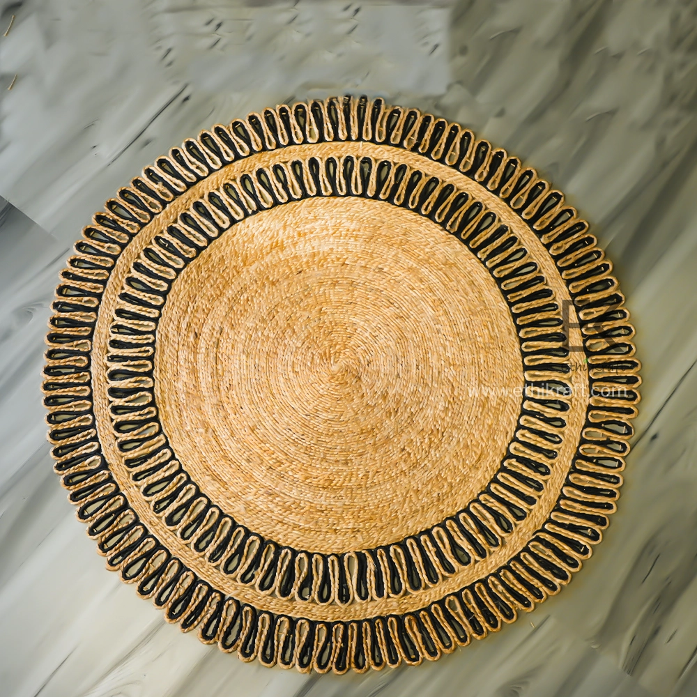 Ethi Kraft Handmade Jute Rug – Round, Natural & Eco-Friendly