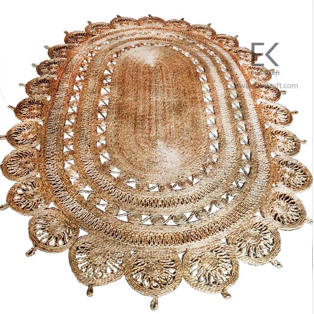 Ethi Kraft Handmade Jute Rug – Oval