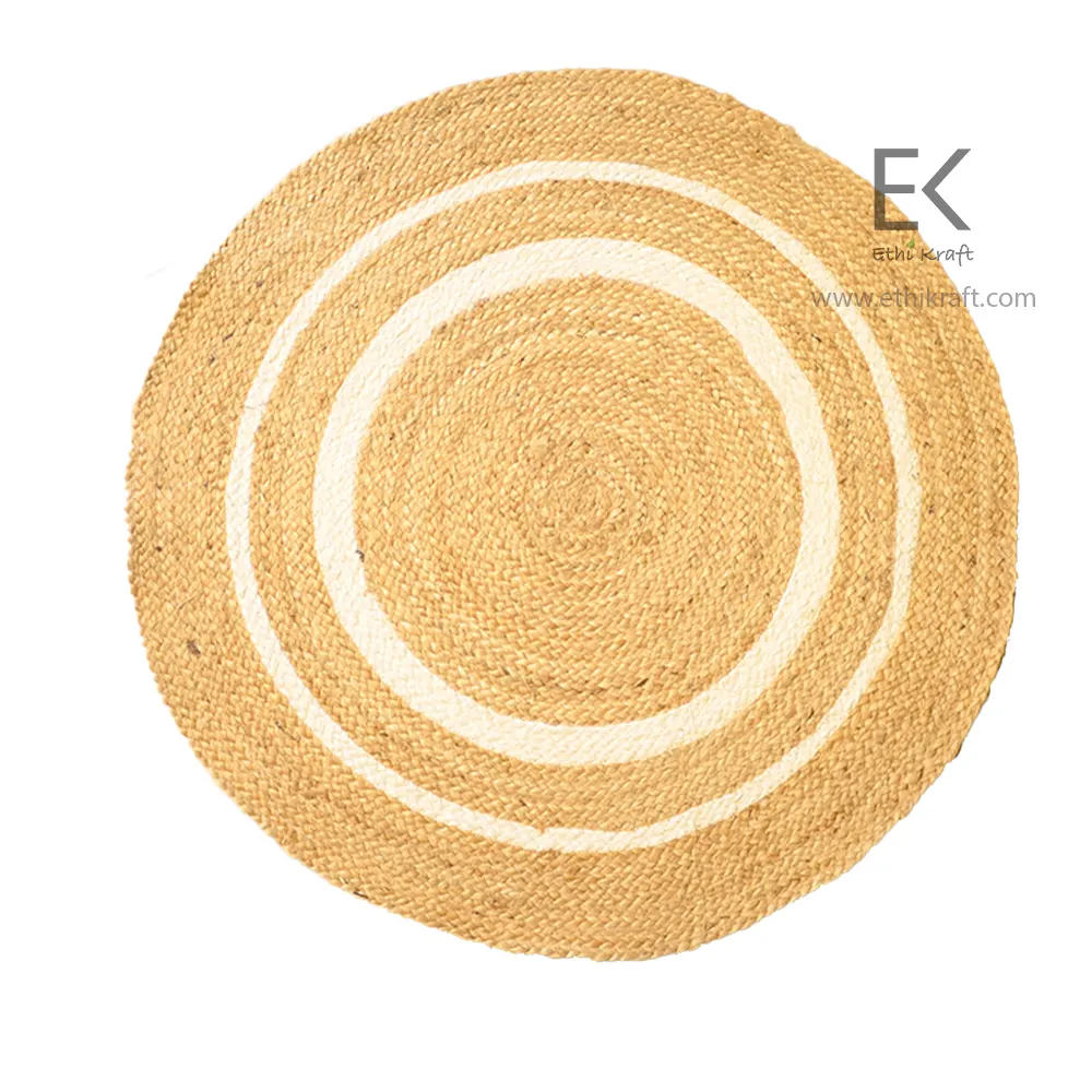 Ethi Kraft Handmade Jute Rug / Placemat – 100% Natural