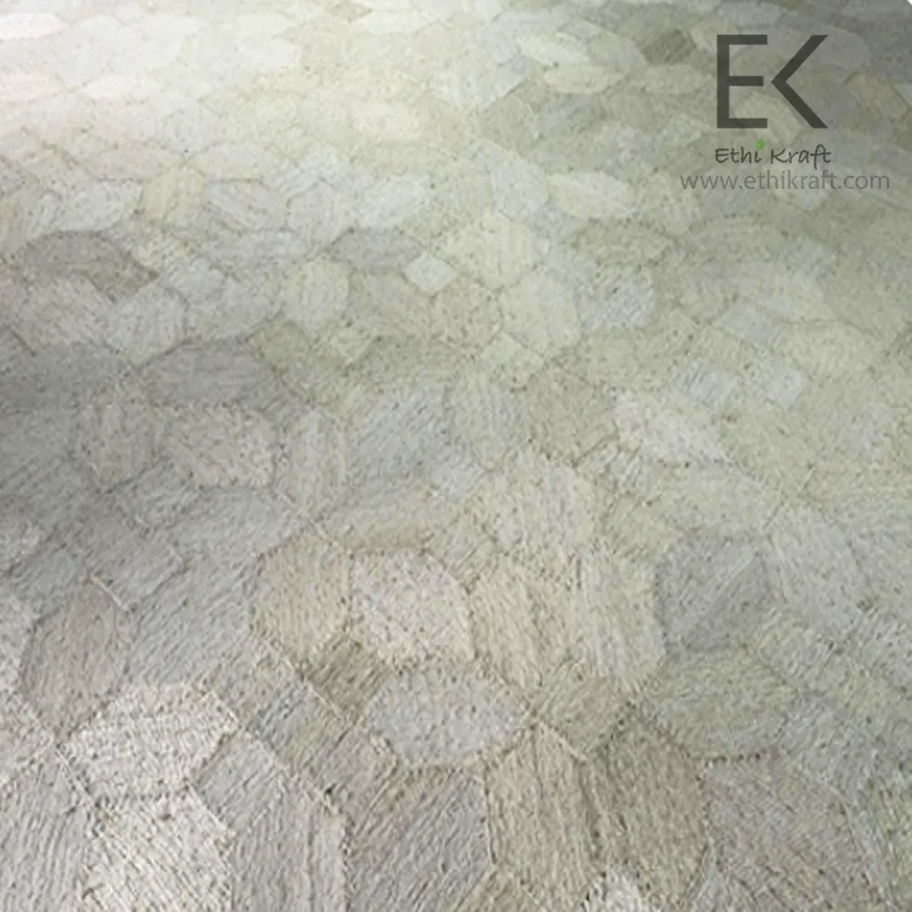 Alternative view of Ethi Kraft Handmade Jute Rug - Pattern fill - 100% jute -  100% Hand Stitched - Eco Friendly Rugs for Bedroom - Kitchen - Living Room - Farmhouse