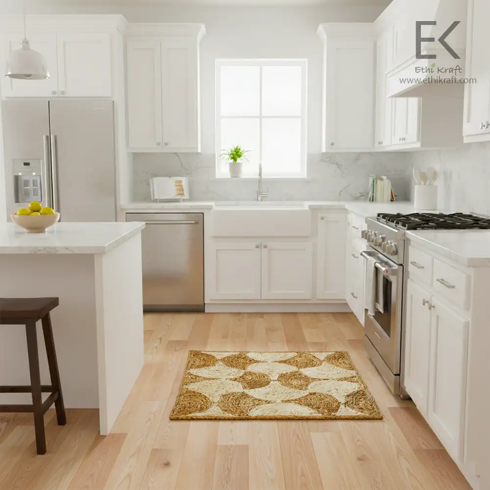 Ethi Kraft Handmade Jute Rug - Pattern fill – 100% Natural, Eco-Friendly & Hand-Stitched