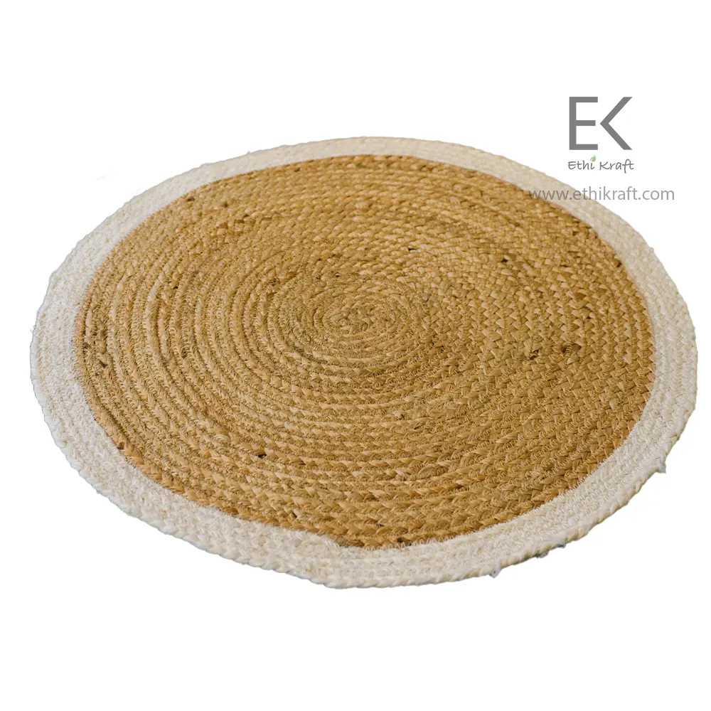 Ethi Kraft Handmade Jute Rug / Place Mat – Eco-Friendly Elegance for Every Room