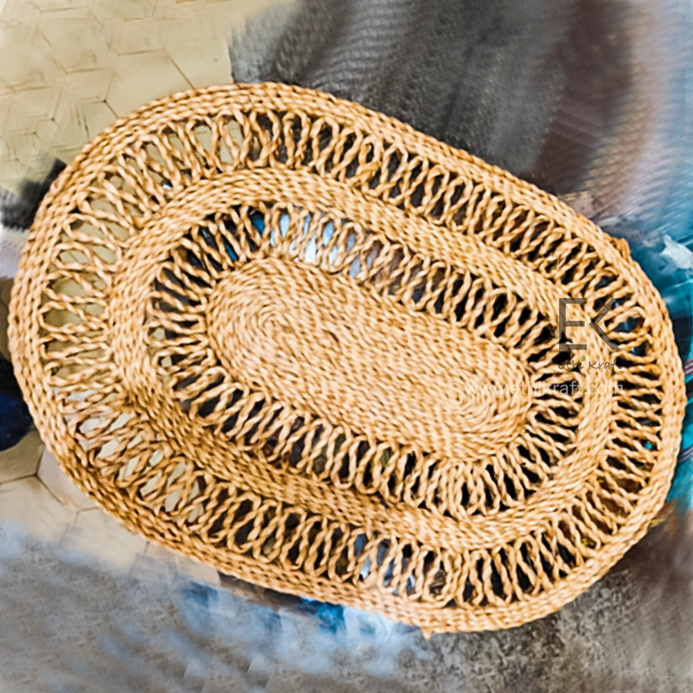 Ethi Kraft Handmade Jute Rug - Placemat - 13 inch - 100% jute