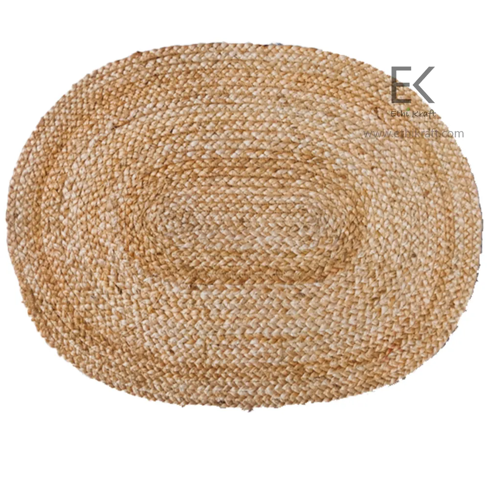 Place Mat - 100% jute Ethi Kraft Handmade Jute Rug