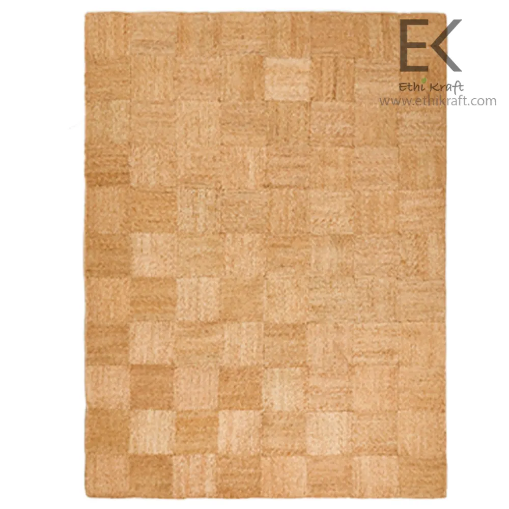 Ethi Kraft Handmade Jute Rug - Square fill - 100% jute