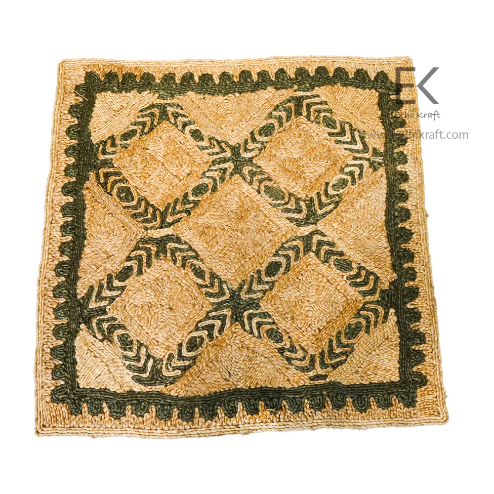 Alternative view of Ethi Kraft Handmade Jute Rug - Pattern Fill - 100% Jute - 100% Hand Stitched - Eco Friendly Rugs for Bedroom - Kitchen - Living Room - Farmhouse