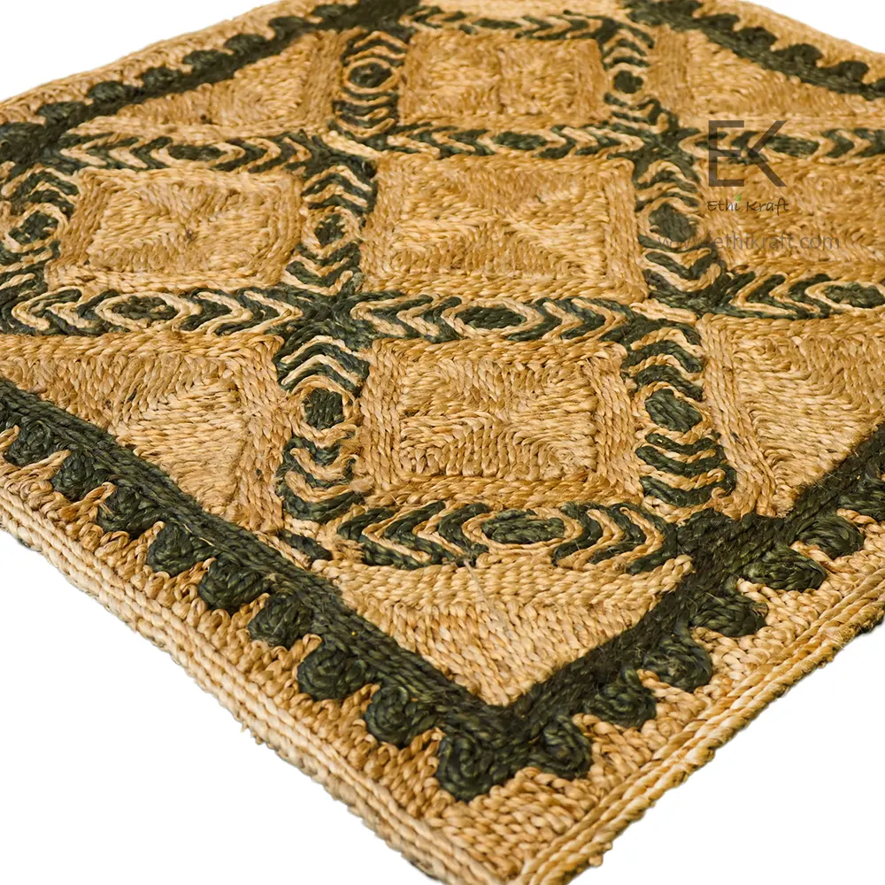 Ethi Kraft Handmade Jute Rug – Pattern Fill