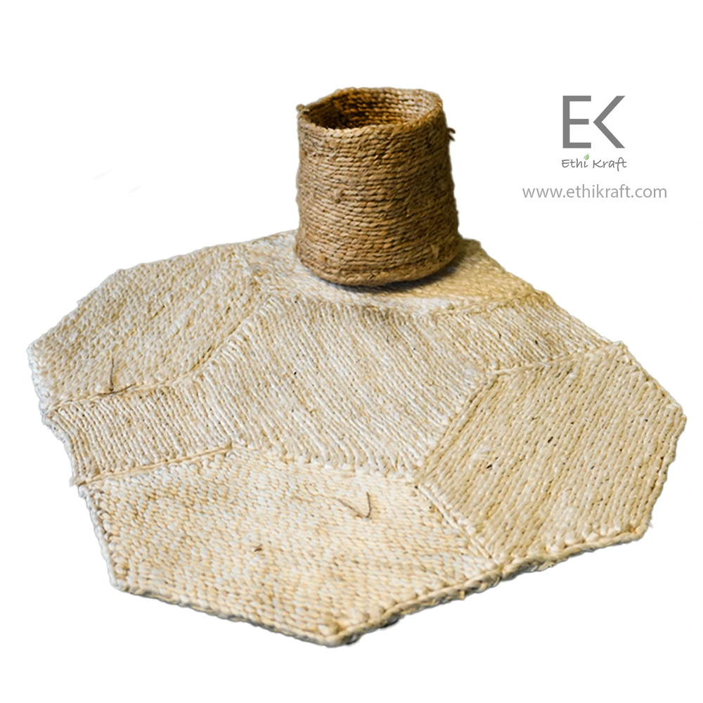 Ethi Kraft Handmade Jute Rug – 100% Natural & Handcrafted PlaceMat
