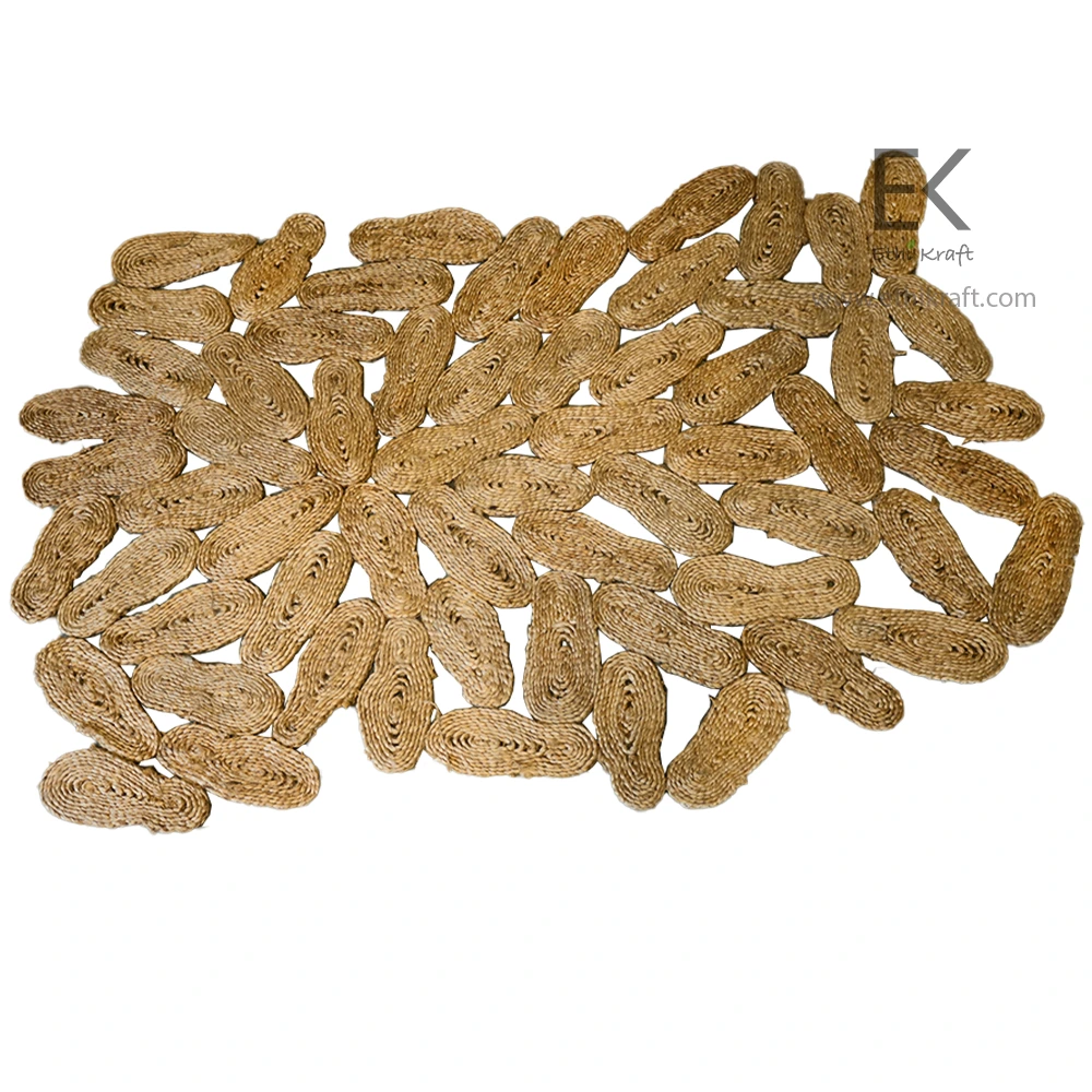 Alternative view of Ethi Kraft Handmade Jute Rug - PlaceMat - 100% jute - 100% Hand Stitched -Eco Friendly Rugs for Bedroom - Kitchen - Living Room - Farmhouse