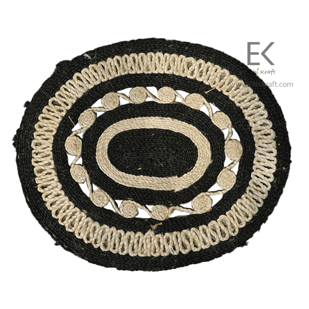 Oval - Ethi Kraft Handmade Jute Rug - 100% jute