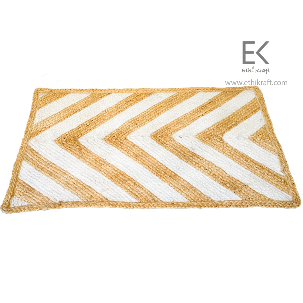 Ethi Kraft Handmade Jute Rug – Place Mat – 100% Natural Jute