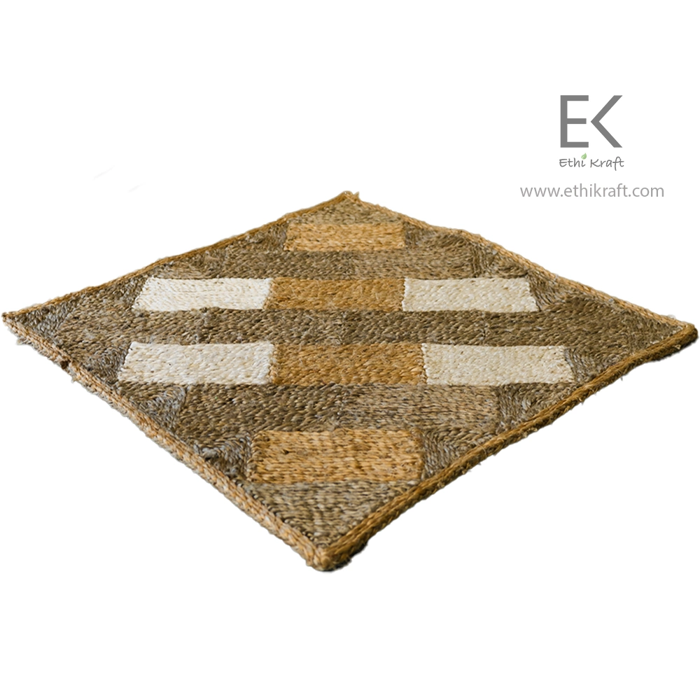 Alternative view of Ethi Kraft Handmade Jute Rug - PlaceMat - 100% jute - 100% Hand Stitched -Eco Friendly Rugs for Bedroom - Kitchen - Living Room - Farmhouse