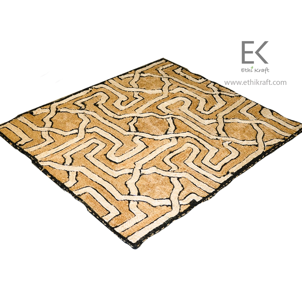 Alternative view of Ethi Kraft Handmade Jute Rug - Pattern fill - 100% jute - 100% Hand Stitched - Eco Friendly Rugs for Bedroom - Kitchen - Living Room - Farmhouse
