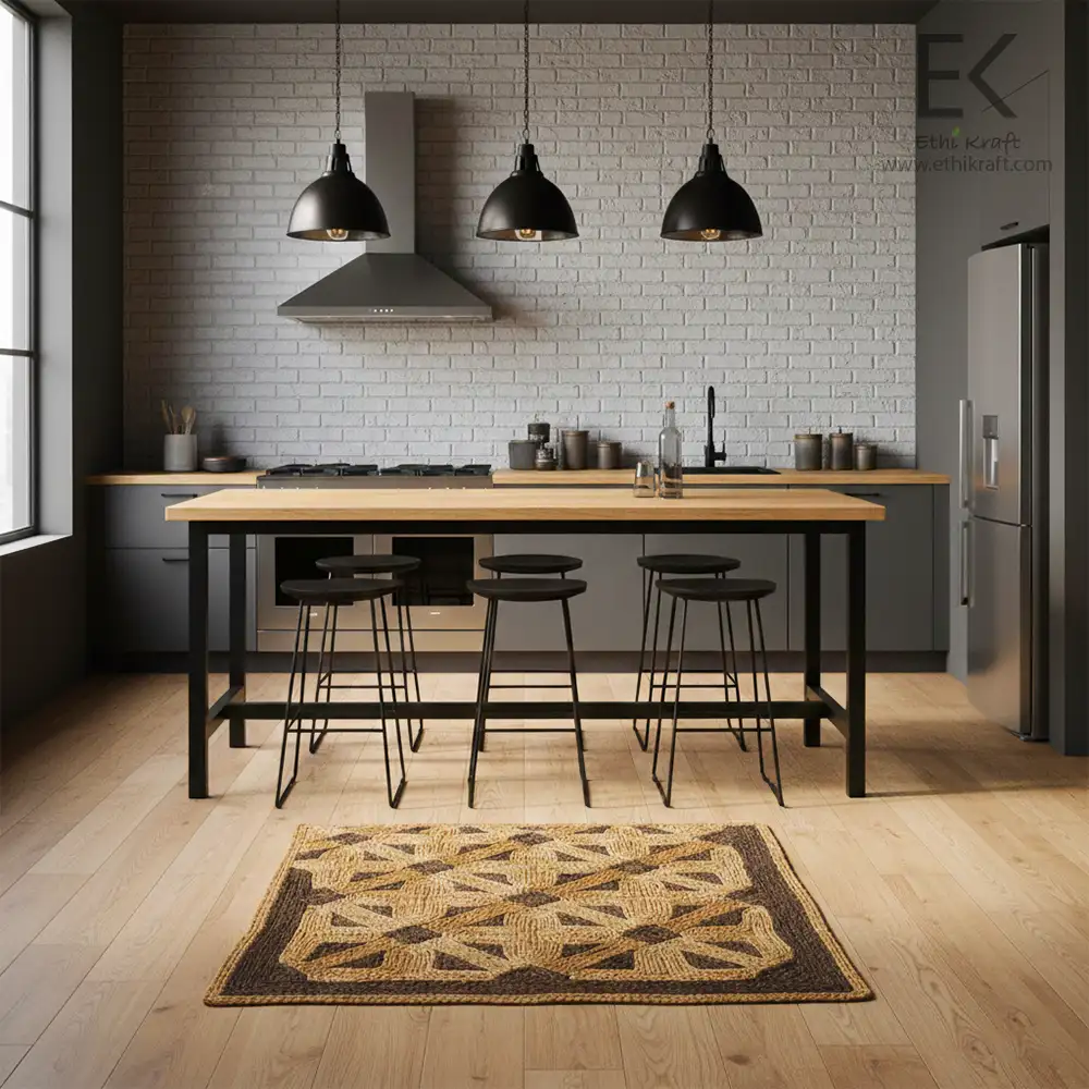 Ethi Kraft Handmade Jute Rug – Pattern Fill – 100% Eco-Friendly and Handcrafted