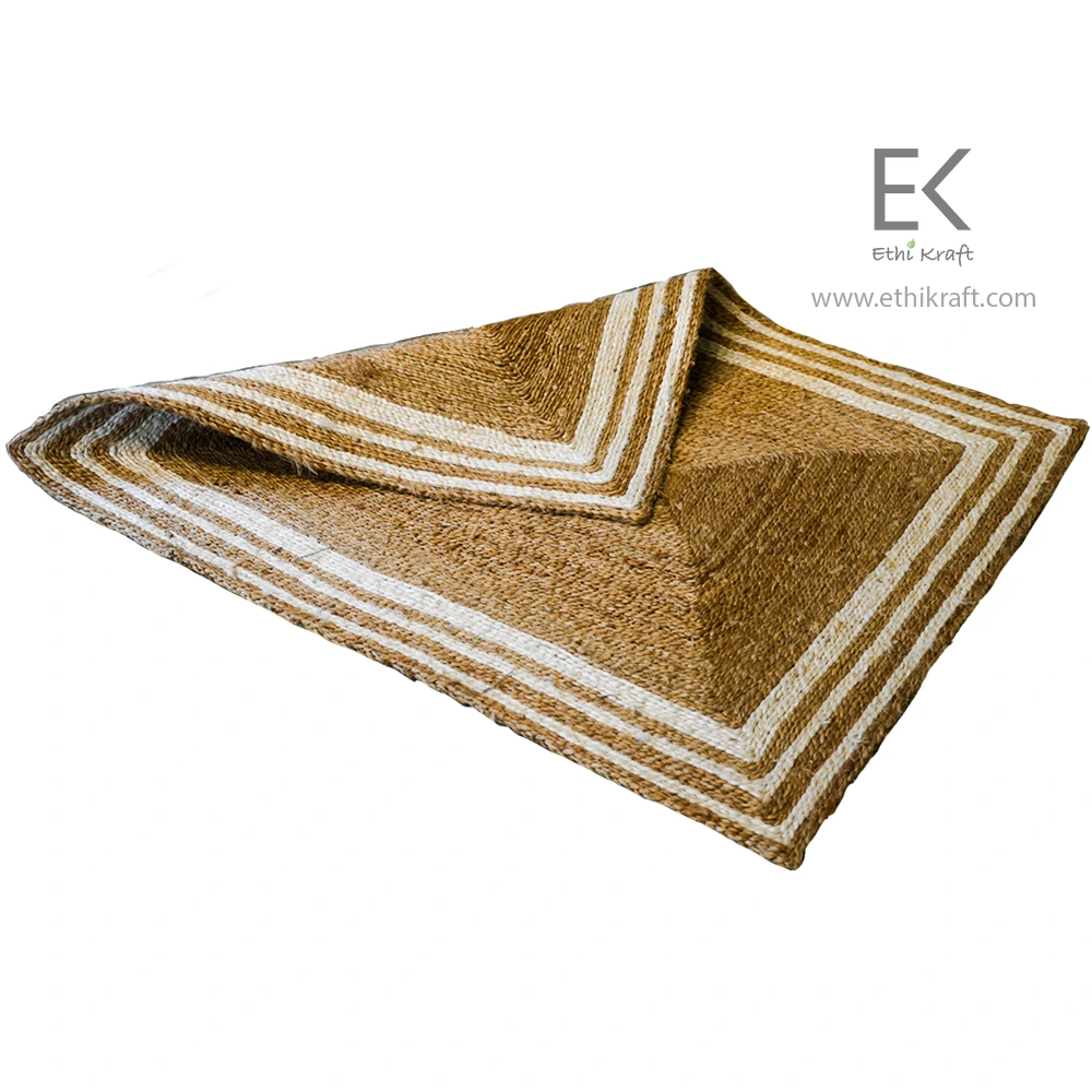 Alternative view of Ethi Kraft Handmade Jute Rug - PlaceMat - 100% jute - 100% Hand Stitched -Eco Friendly Rugs for Bedroom - Kitchen - Living Room - Farmhouse