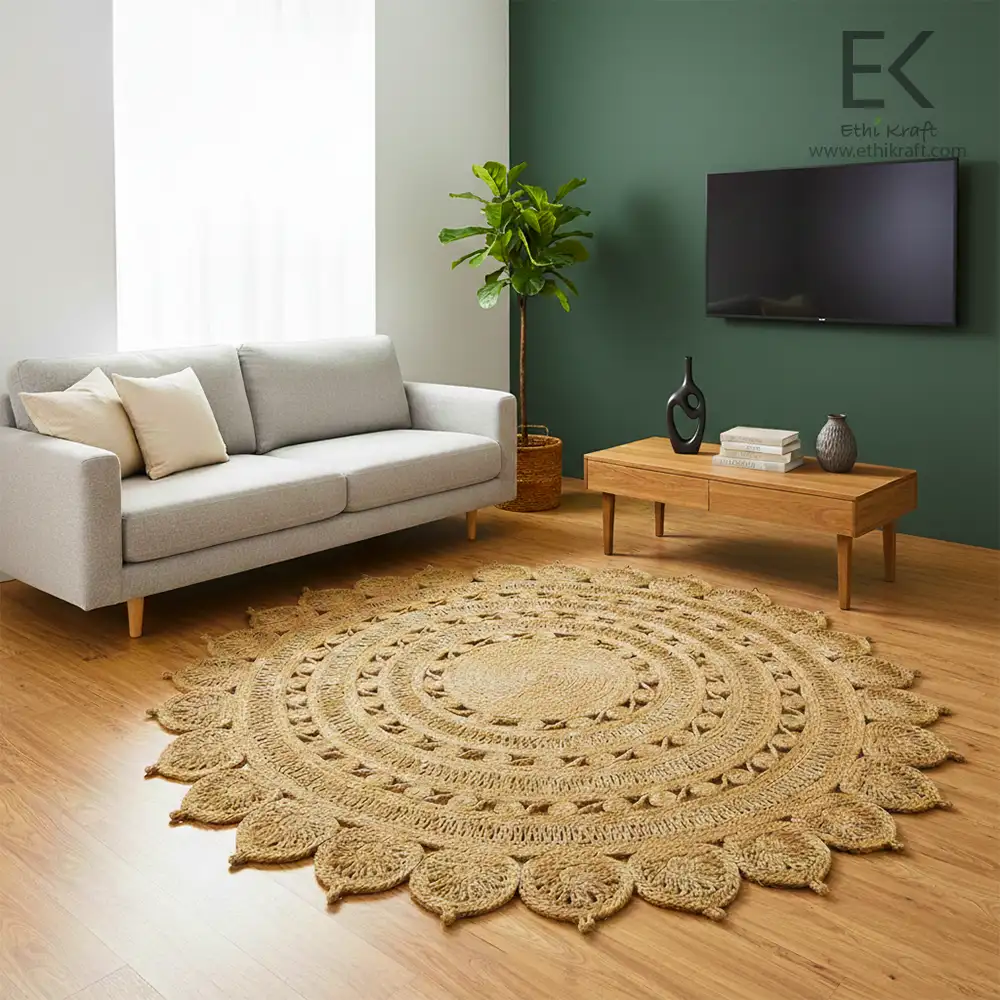 Ethi Kraft Handmade Jute Placemat for Rustic Home Décor