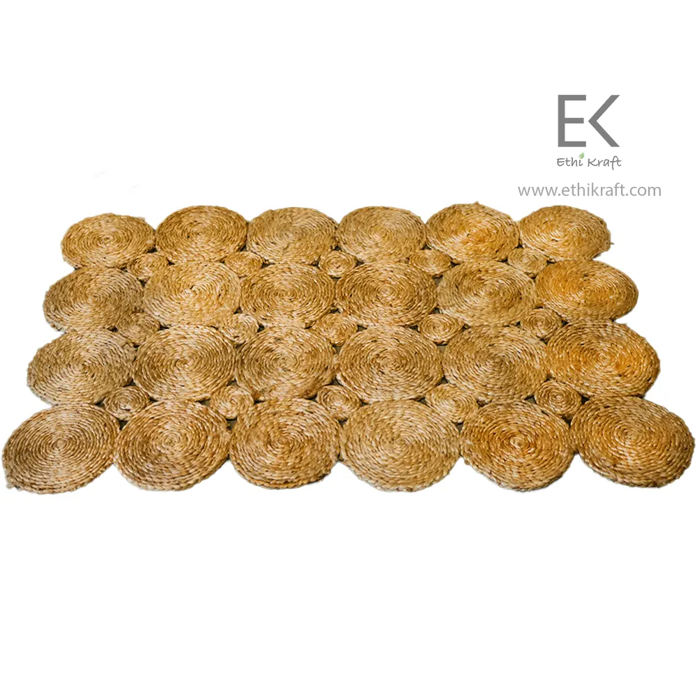 Alternative view of Ethi Kraft Handmade Jute Rug - PlaceMat - 100% jute - 100% Hand Stitched -Eco Friendly Rugs for Bedroom - Kitchen - Living Room - Farmhouse