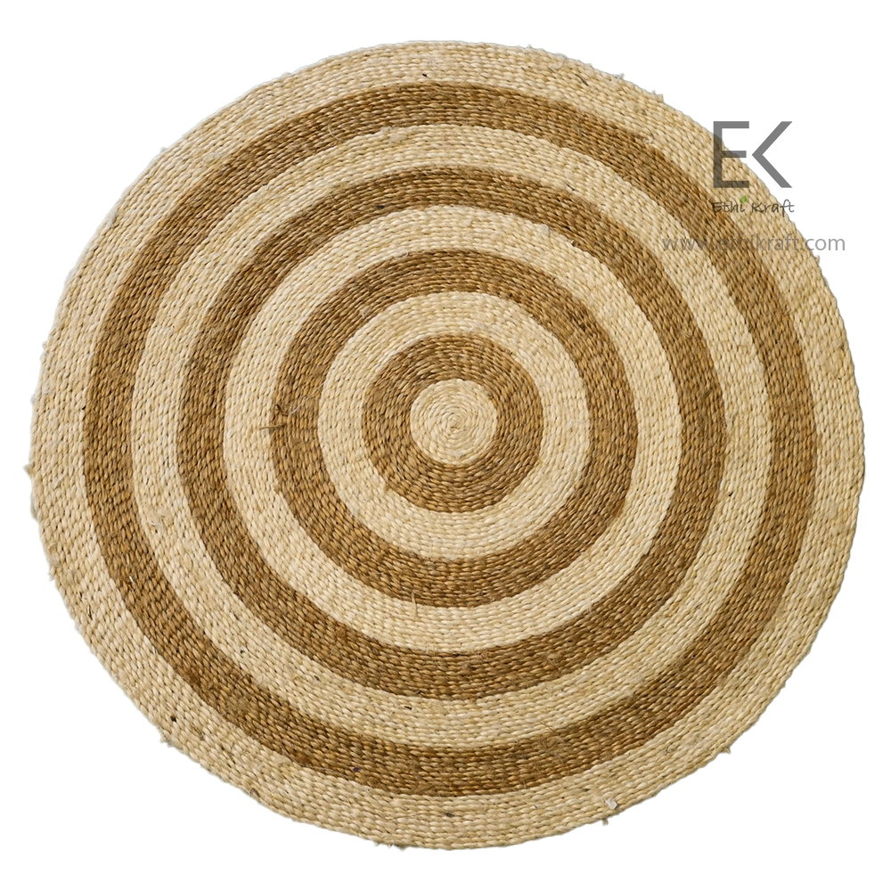 Alternative view of Ethi Kraft Handmade Jute Rug - PlaceMat - 100% jute - 100% Hand Stitched -Eco Friendly Rugs for Bedroom - Kitchen - Living Room - Farmhouse
