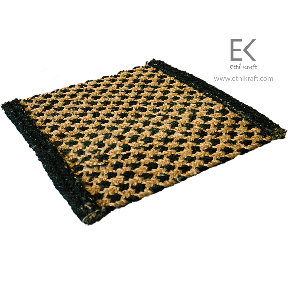 Alternative view of Ethi Kraft Handmade Jute Rug - Placemat - 100% jute - 100% Hand Stitched - Eco Friendly Rugs for Bedroom - Kitchen - Living Room - Farmhouse