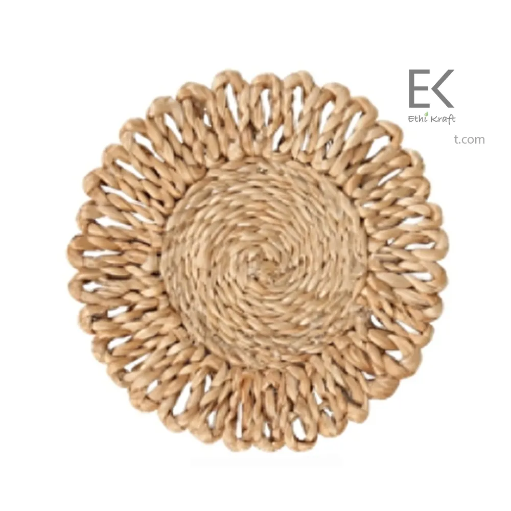 Ethi Kraft Handmade Jute Rug - Placemat - 13 inch - 100% jute